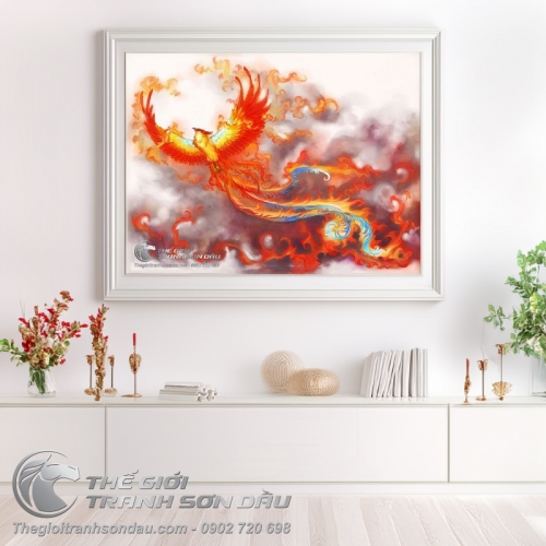 Tranh Chim Phượng Hoàng Lửa Bay Về Trời