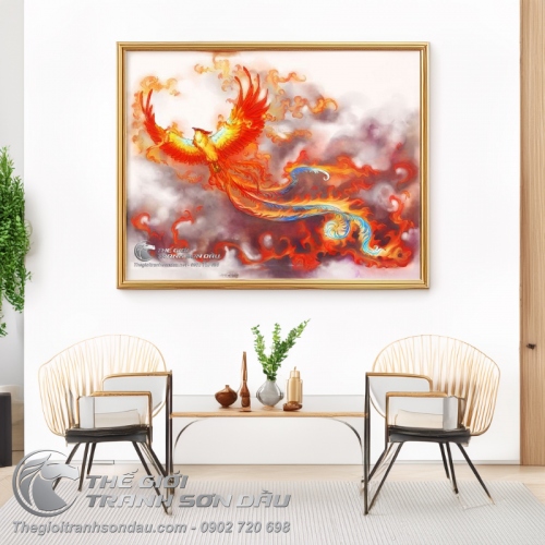 Tranh Chim Phượng Hoàng Lửa Bay Về Trời