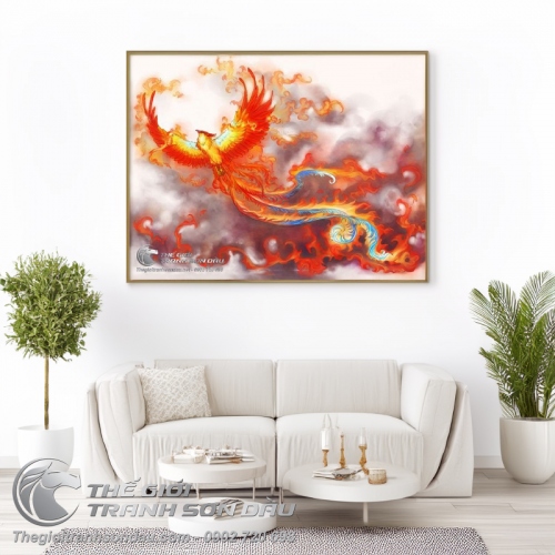 Tranh Chim Phượng Hoàng Lửa Bay Về Trời