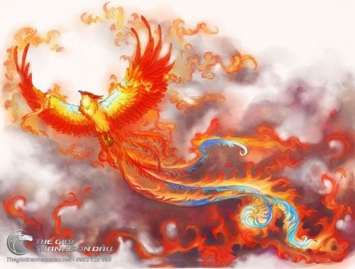 Tranh Chim Phượng Hoàng Lửa Bay Về Trời