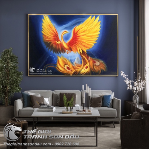Tranh Chim Phượng Hoàng Tung Cánh