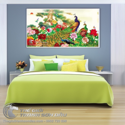 Tranh Chim Uyên Ương Bên Cây Tùng