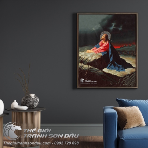 Tranh Chúa Jesu Cầu Nguyện Trên Núi Xinai