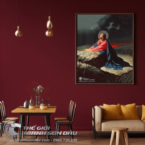 Tranh Chúa Jesu Cầu Nguyện Trên Núi Xinai