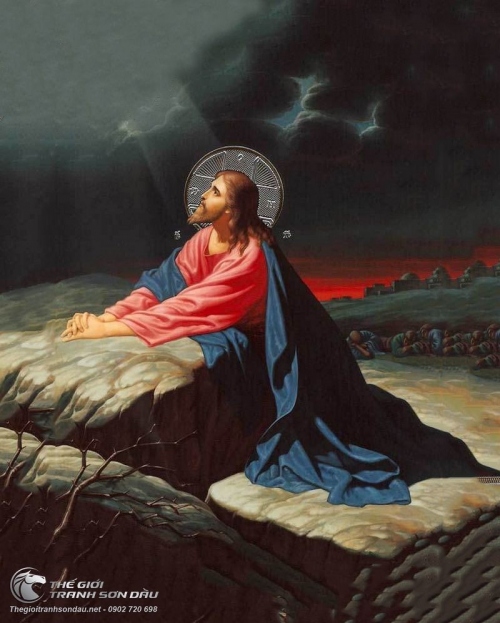 Tranh Chúa Jesu Cầu Nguyện Trên Núi Xinai