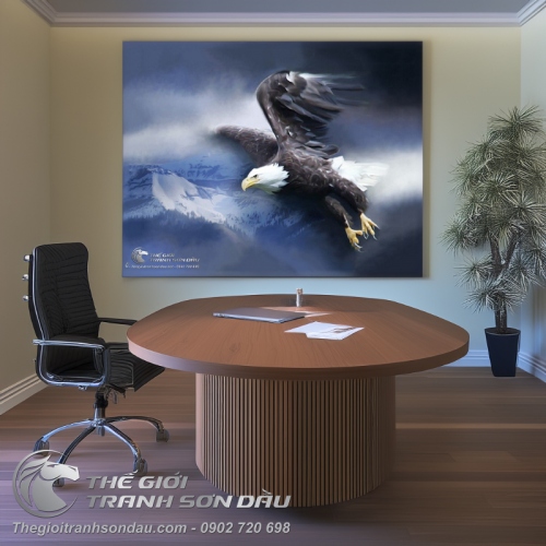 Tranh Đại Bàng Bay Lượn Và Núi Tuyết