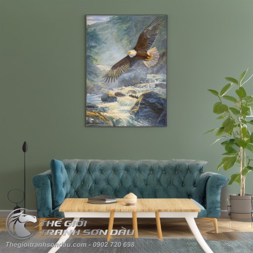 Tranh Đại Bàng Bay Qua Dòng Nước