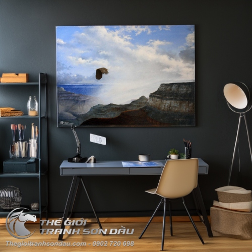 Tranh Đại Bàng Bay Qua Núi Cao