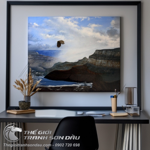 Tranh Đại Bàng Bay Qua Núi Cao