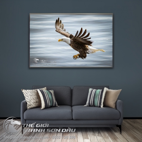 Tranh Đại Bàng Bay Trên Làn Nước