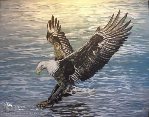 Tranh Đại Bàng Đang Bắt Mồi