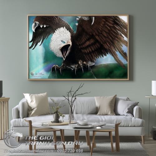 Tranh Đại Bàng Đầu Trắng Sải Cánh