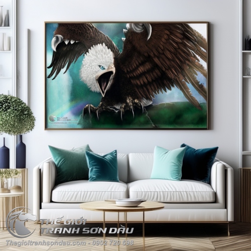Tranh Đại Bàng Đầu Trắng Sải Cánh