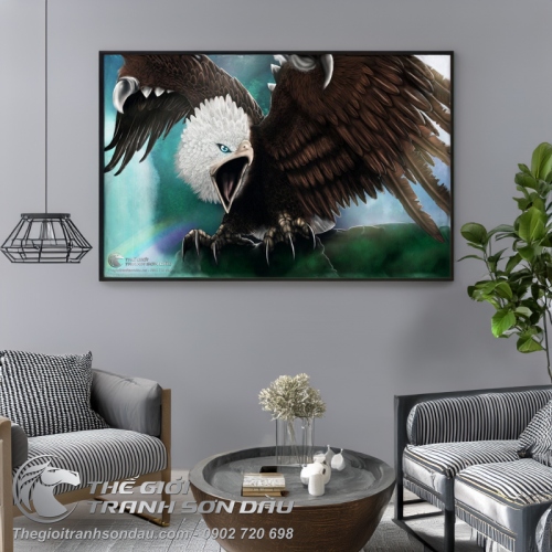 Tranh Đại Bàng Đầu Trắng Sải Cánh