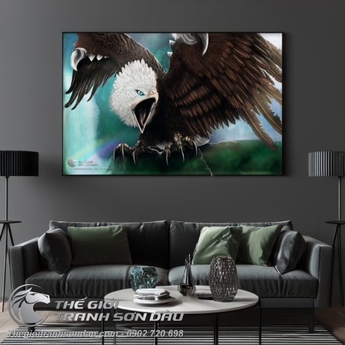 Tranh Đại Bàng Đầu Trắng Sải Cánh