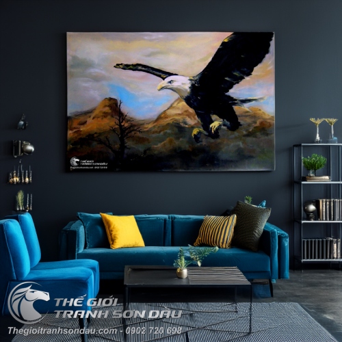 Tranh Đại Bàng Và Núi Xa