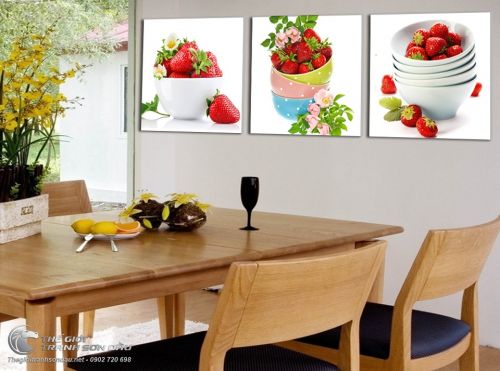 Tranh Dâu Đỏ Tuyệt Đẹp