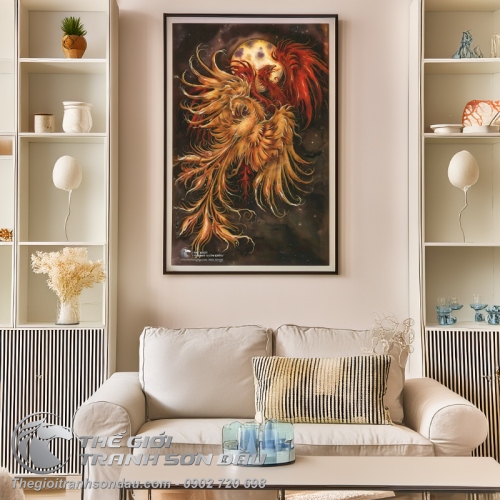 Tranh Đôi Chim Phượng Hoàng Đẹp