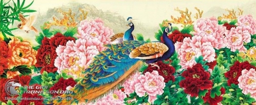 Tranh Đôi Chim Uyên Ương Hạnh Phúc