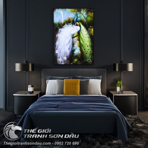 Tranh Đôi Uyên Ương Hạnh Phúc Bên Nhau