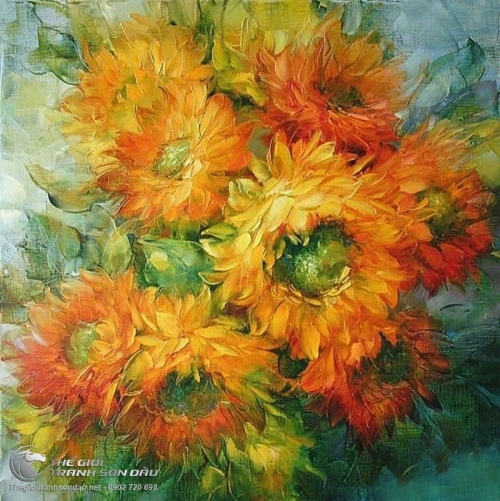 Tranh Hoa Cúc Vẽ Bay Nghệ Thuật Đẹp