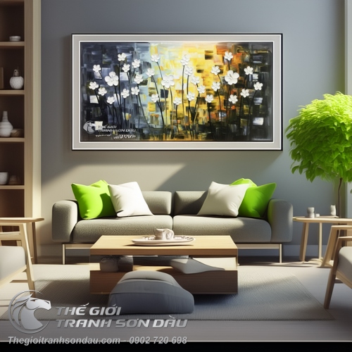 Tranh Hoa Đắp Dày Phong Cách Hiện Đại
