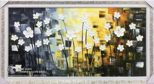 Tranh Hoa Đắp Dày Phong Cách Hiện Đại