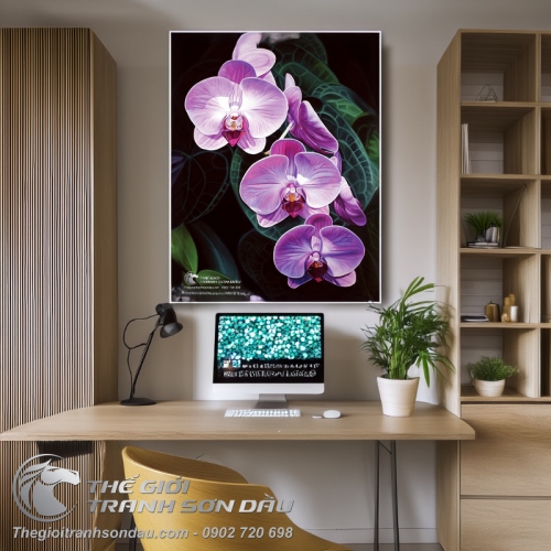 Tranh Hoa Lan Lung Linh