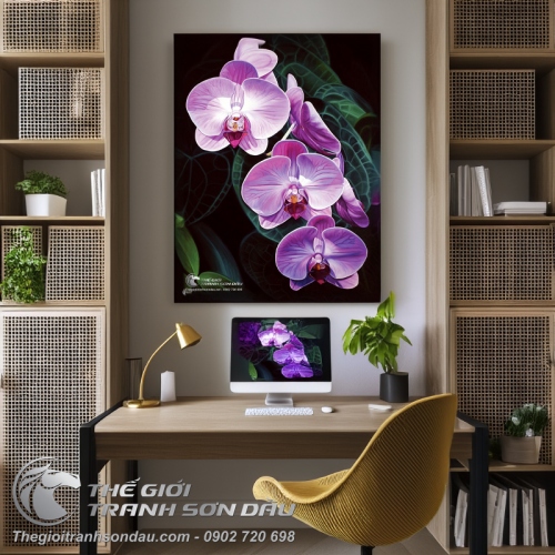 Tranh Hoa Lan Lung Linh