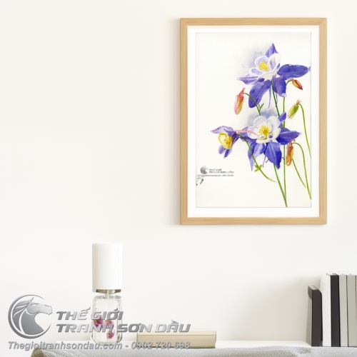 Tranh Hoa Lan Trên Nền Trắng