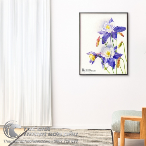 Tranh Hoa Lan Trên Nền Trắng