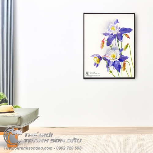 Tranh Hoa Lan Trên Nền Trắng