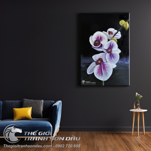 Tranh Hoa Lan Trong Đêm Tối
