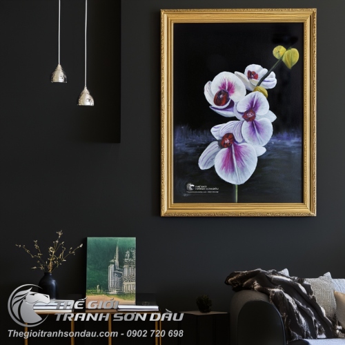 Tranh Hoa Lan Trong Đêm Tối