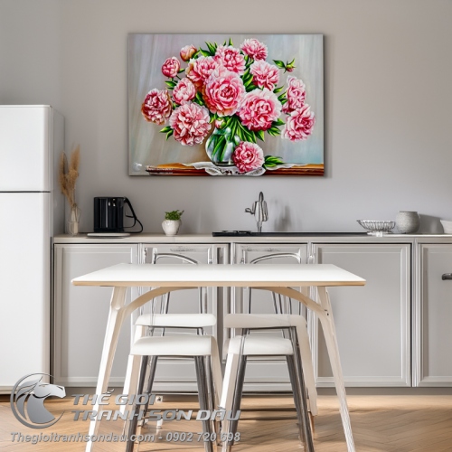 Tranh Hoa Mẫu Đơn Phong Thủy Treo Phòng Ngủ