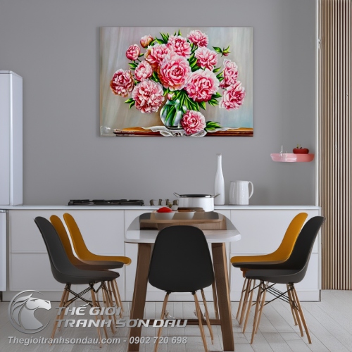 Tranh Hoa Mẫu Đơn Phong Thủy Treo Phòng Ngủ