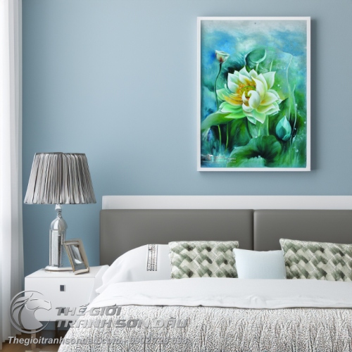 Tranh Hoa Sen Búp Sen Và Đài Sen