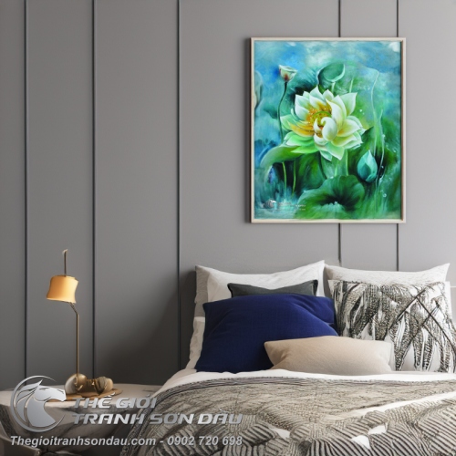 Tranh Hoa Sen Búp Sen Và Đài Sen
