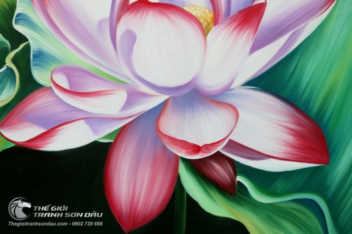 Tranh Hoa Sen Hồng Xinh Đẹp