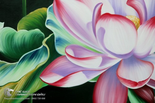 Tranh Hoa Sen Hồng Xinh Đẹp