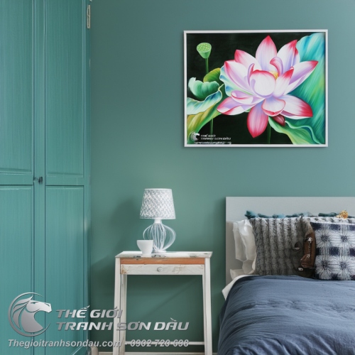 Tranh Hoa Sen Hồng Xinh Đẹp