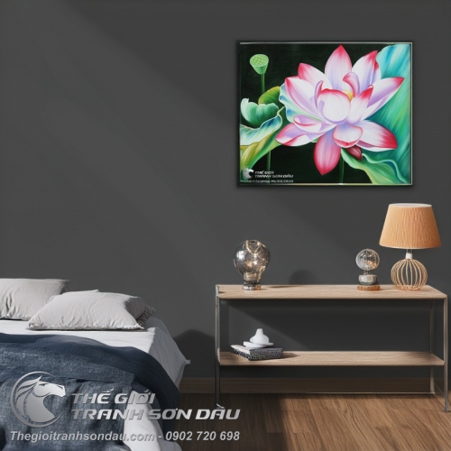 Tranh Hoa Sen Hồng Xinh Đẹp