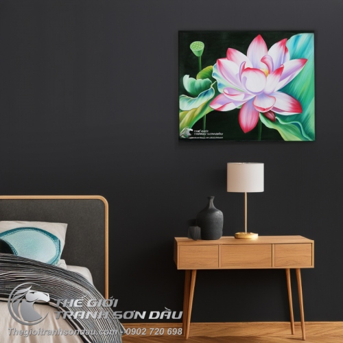 Tranh Hoa Sen Hồng Xinh Đẹp