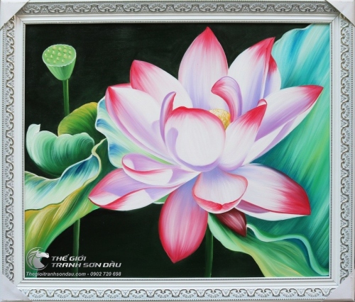 Tranh Hoa Sen Hồng Xinh Đẹp
