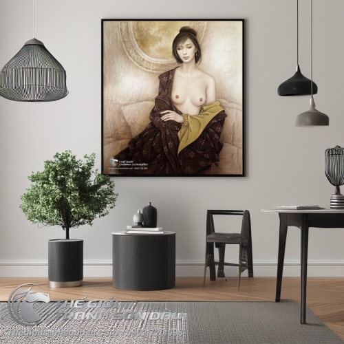 Tranh Khỏa Thân Thiếu Nữ Đẹp Ấn Tượng