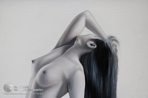 Tranh Khỏa Thân Thiếu Nữ Tóc Dài