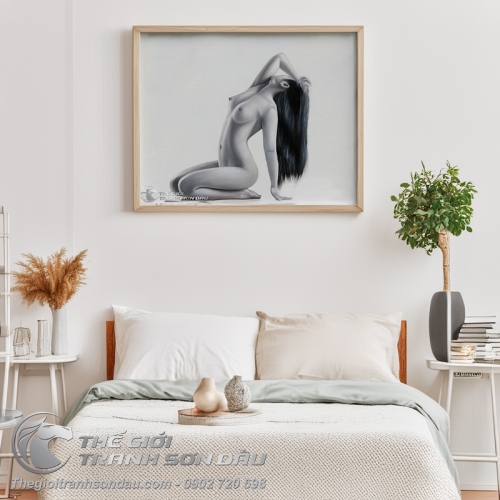 Tranh Khỏa Thân Thiếu Nữ Tóc Dài