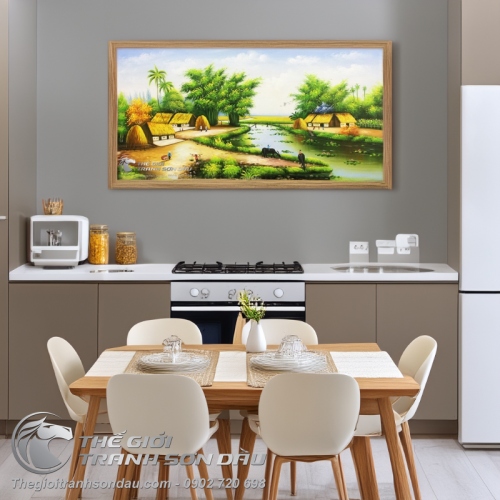 Tranh Làng Quê Việt Nam Vẽ Sơn Dầu