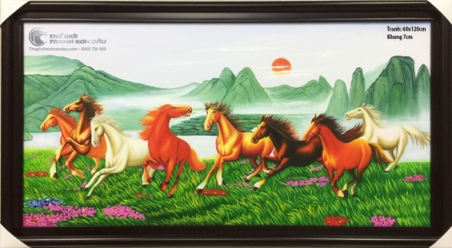 Tranh Mã Đáo Thành Công Chạy Trên Cỏ