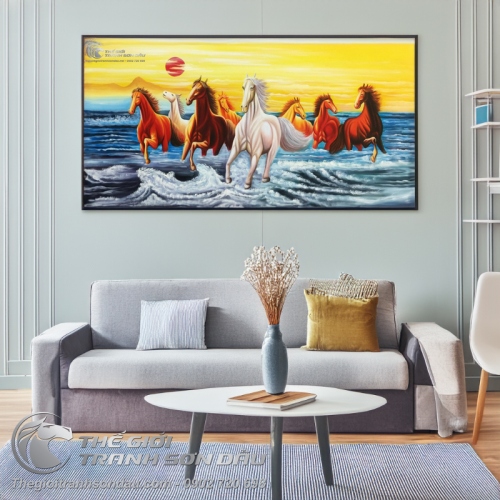 Tranh Mã Đáo Thành Công Hợp Gia Chủ Mệnh Thủy